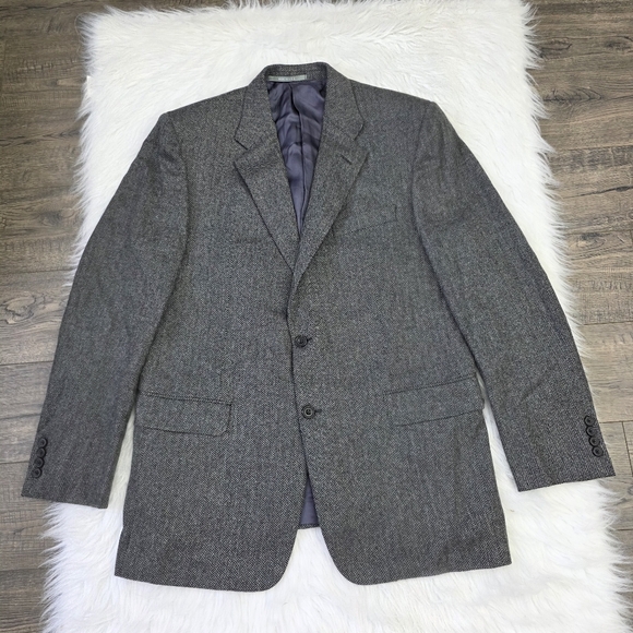 Hickey Freeman 100% Cashmere Gray Blazer 42R